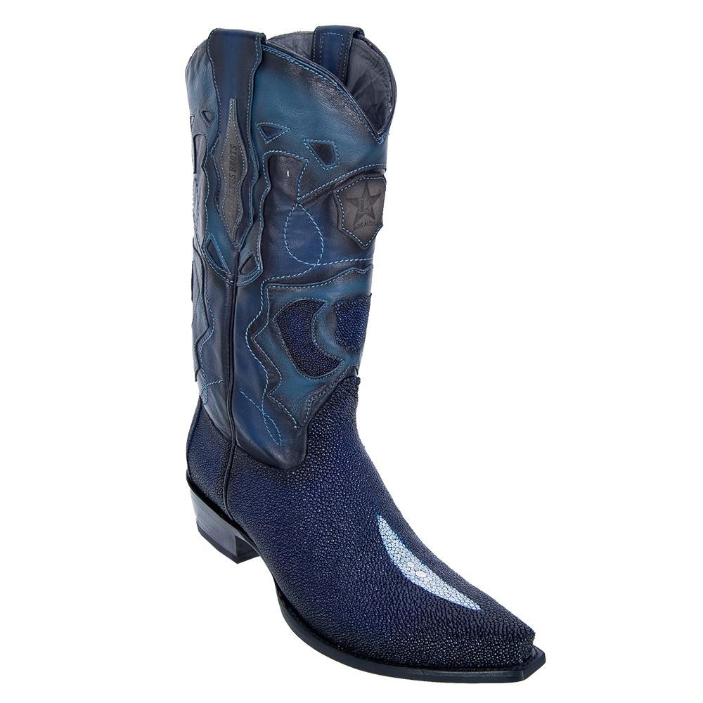 Los Altos Men's Faded Blue Stingray Cowboy Boots - Dudes Boutique