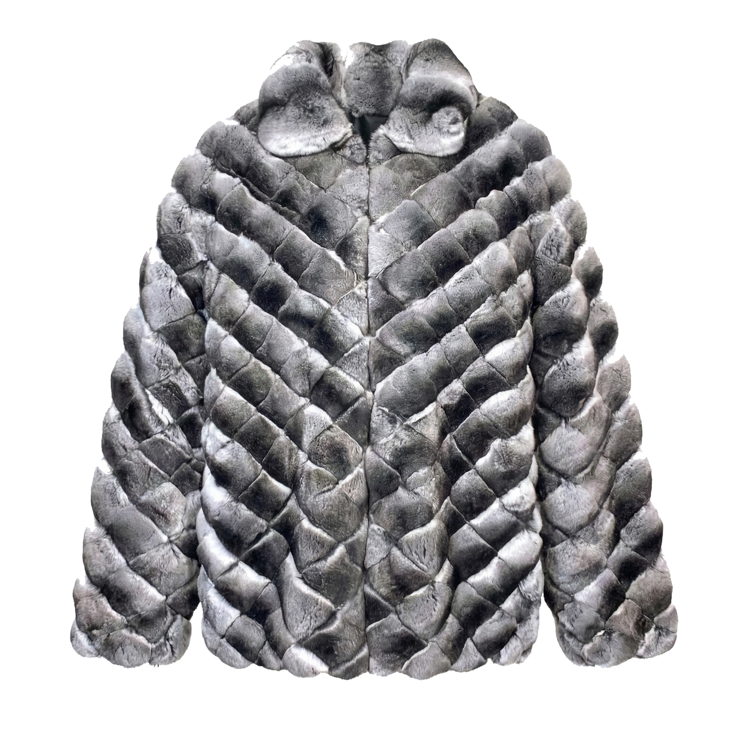 Kashani Men's Diamond Cut Full Chinchilla Coat