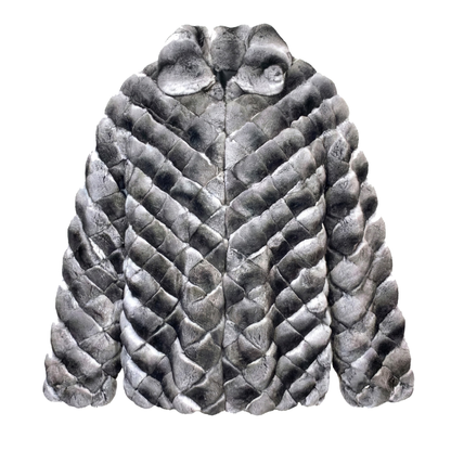 Kashani Men's Diamond Cut Full Chinchilla Coat