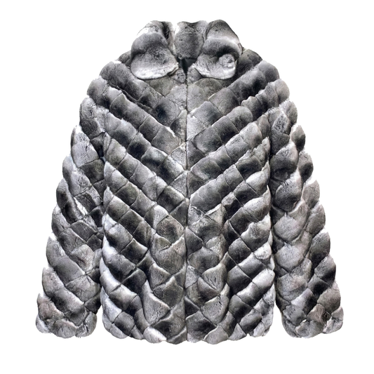 Kashani Men's Diamond Cut Full Chinchilla Coat