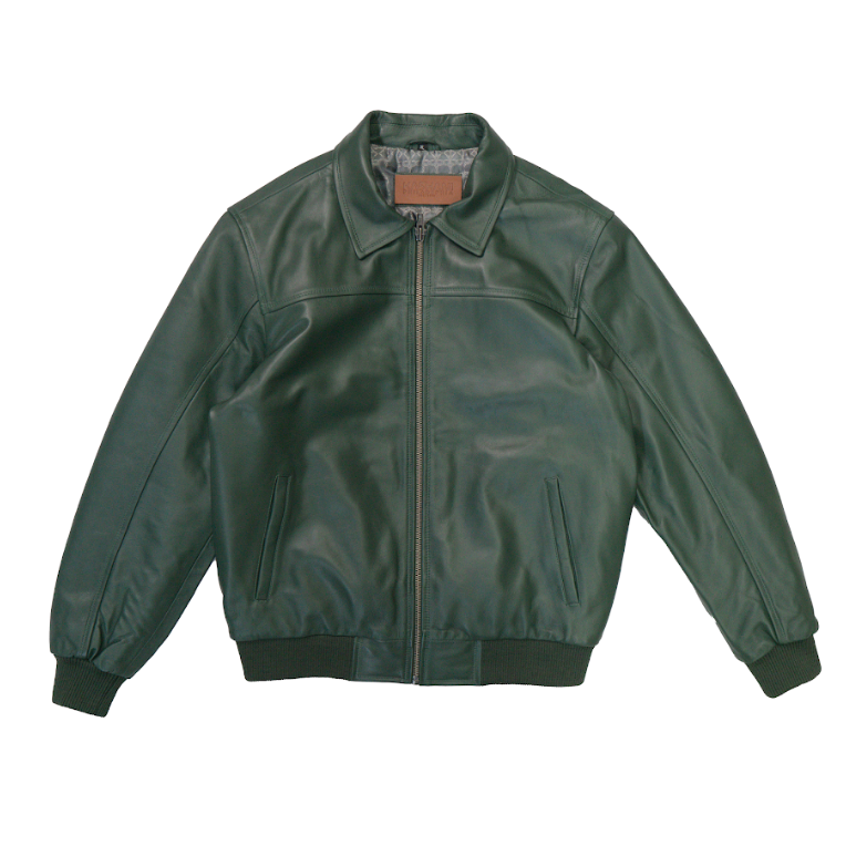 Kashani Emerald Green Lambskin Bomber Jacket – Dudes Boutique