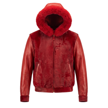 G-Gator - 2054 Hooded Pony Hair/Lambskin Hooded Jacket