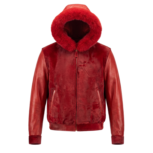 G-Gator - 2054 Hooded Pony Hair/Lambskin Hooded Jacket
