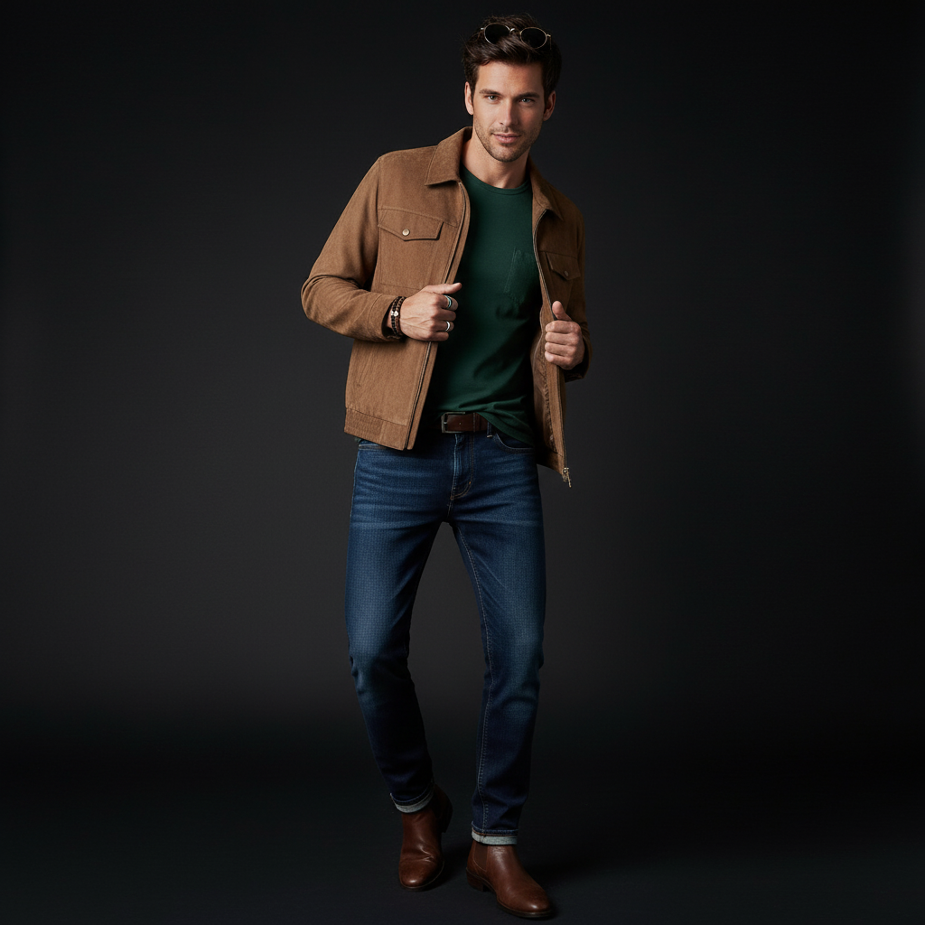 Helix Utility Zip Jacket BROWN