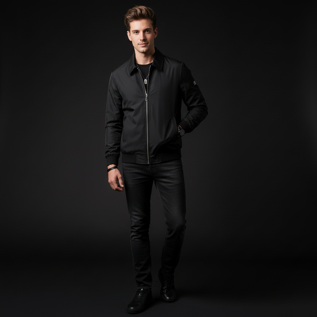 AeroLite Nylon Zip Jacket BLACK