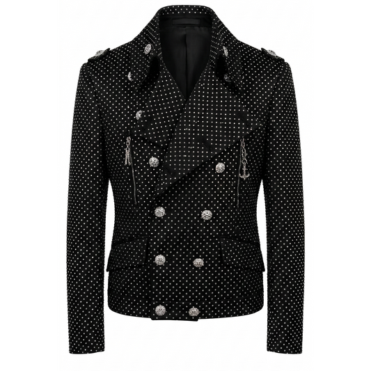 Angelino Crystal Obsidian Monarch Jacket