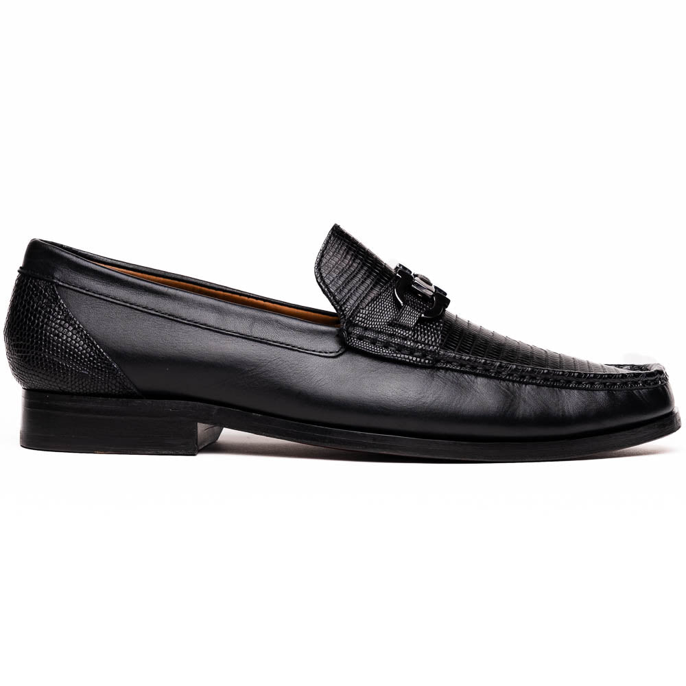 Marco Di Milano Enzo Black Lizard Bit Loafers - Dudes Boutique