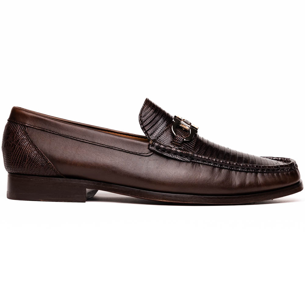 Marco Di Milano Enzo Brown Lizard Bit Loafers - Dudes Boutique