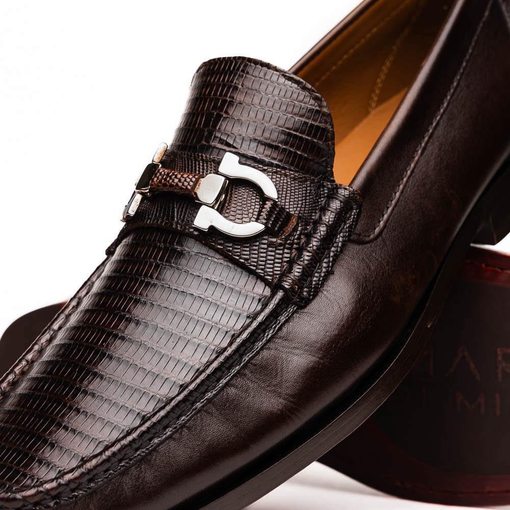 Marco Di Milano Enzo Brown Lizard Bit Loafers - Dudes Boutique