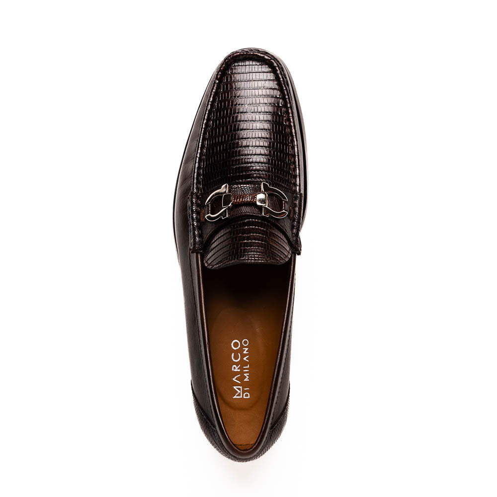 Marco Di Milano Enzo Brown Lizard Bit Loafers - Dudes Boutique