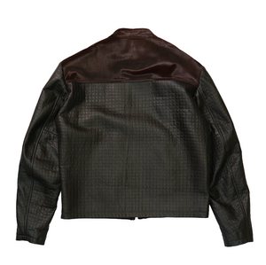 Kashani Brown Pony Hair Quilted Lambskin Jacket - Dudes Boutique