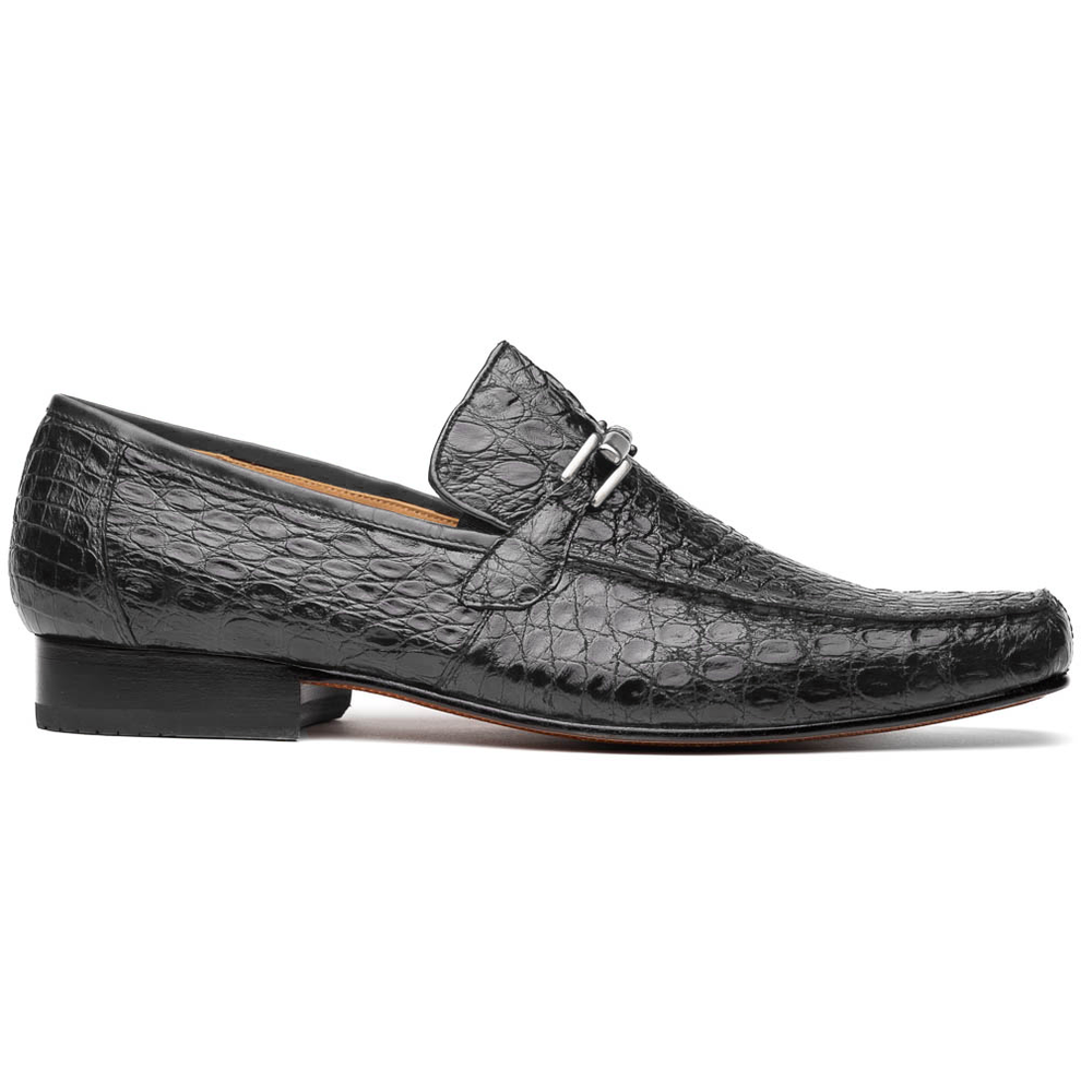 Marco Di Milano Fabro Grey Caiman Crocodile Bit Loafers - Dudes Boutique