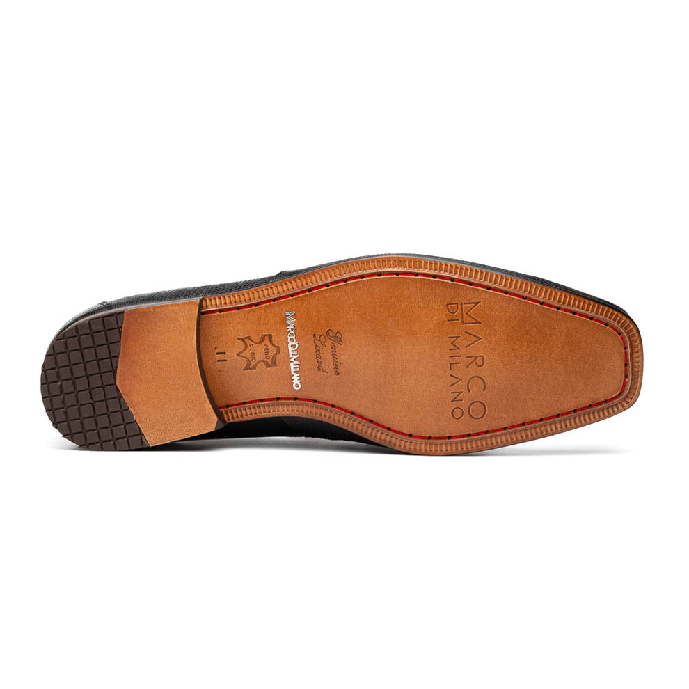 Marco Di Milano Fabro Black Lizard Bit Loafers - Dudes Boutique