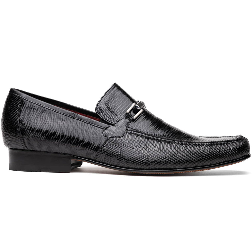 Marco Di Milano Fabro Black Lizard Bit Loafers - Dudes Boutique