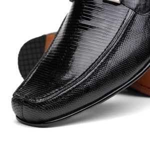 Marco Di Milano Fabro Black Lizard Bit Loafers - Dudes Boutique