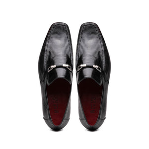 Marco Di Milano Fabro Black Lizard Bit Loafers - Dudes Boutique