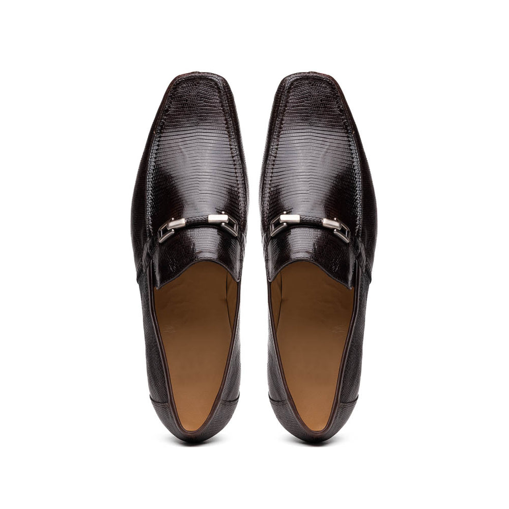 Marco Di Milano Fabro Brown Lizard Bit Loafers - Dudes Boutique