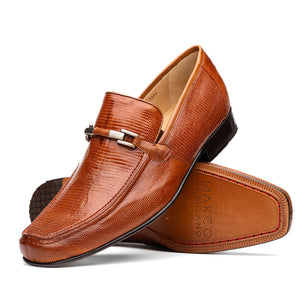 Marco Di Milano Fabro Cognac Lizard Bit Loafers - Dudes Boutique