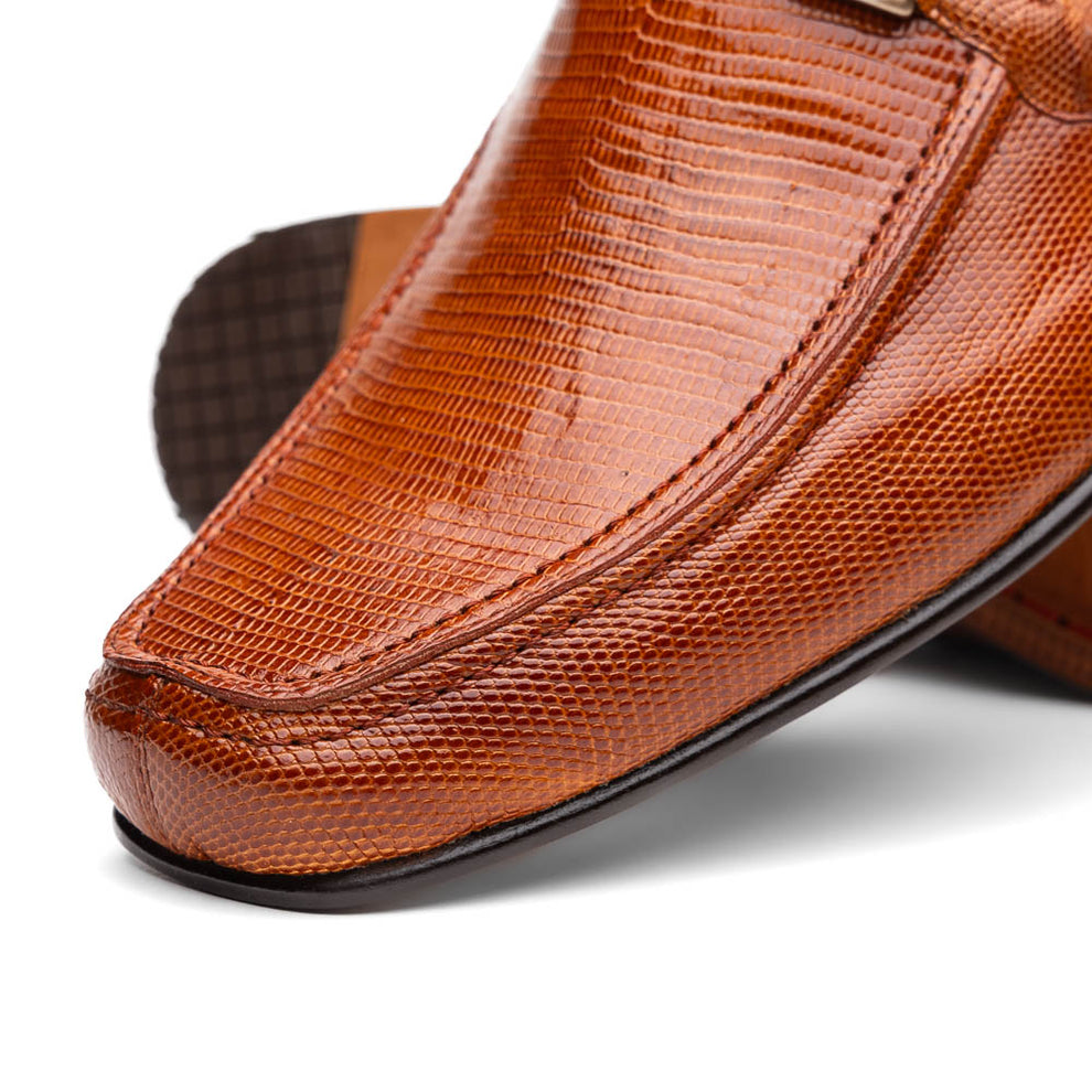 Marco Di Milano Fabro Cognac Lizard Bit Loafers - Dudes Boutique