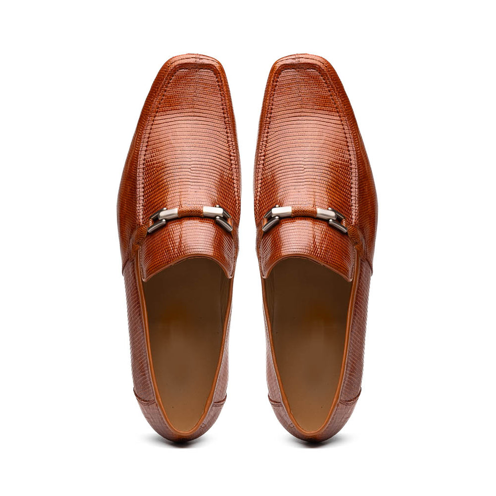 Marco Di Milano Fabro Cognac Lizard Bit Loafers - Dudes Boutique