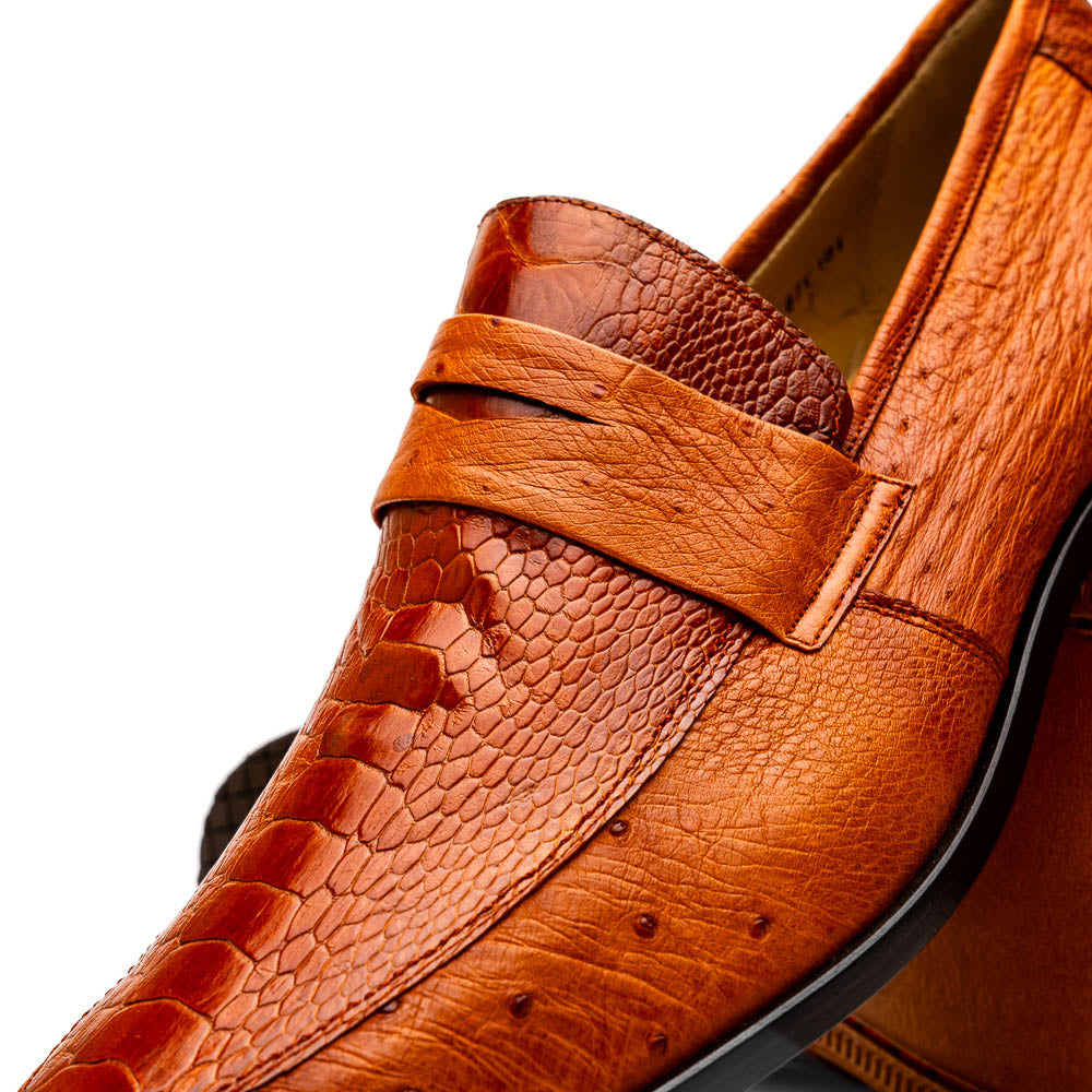 Marco Di Milano Fangio Cognac Ostrich Loafers