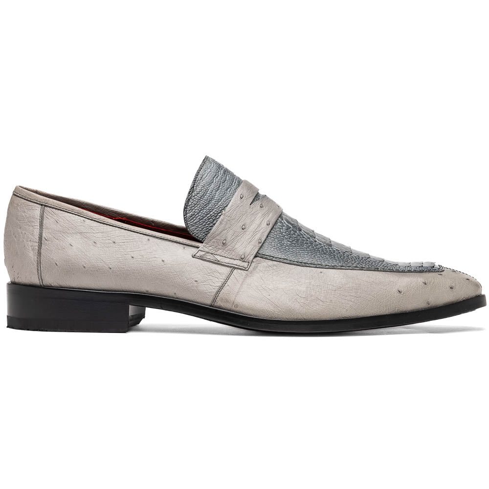 Marco Di Milano Fangio Grey Ostrich Leg Dress Shoes - Dudes Boutique