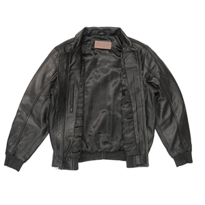 Kashani Black Lambskin Bomber Jacket - Dudes Boutique