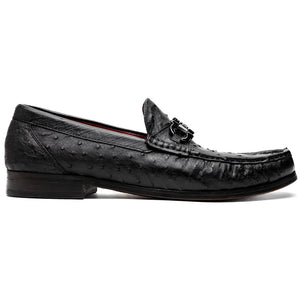 Marco Di Milano Ferrioni Black Ostrich Bit Loafers - Dudes Boutique