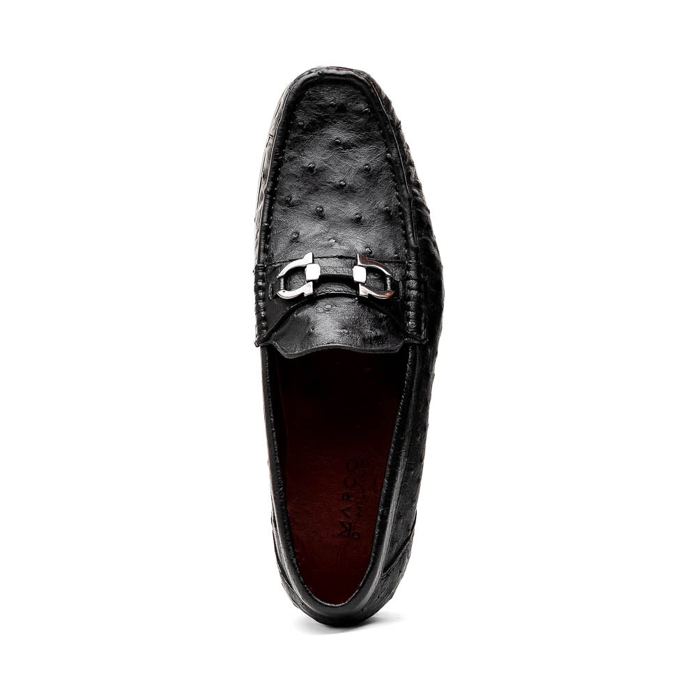 Marco Di Milano Ferrioni Black Ostrich Bit Loafers - Dudes Boutique