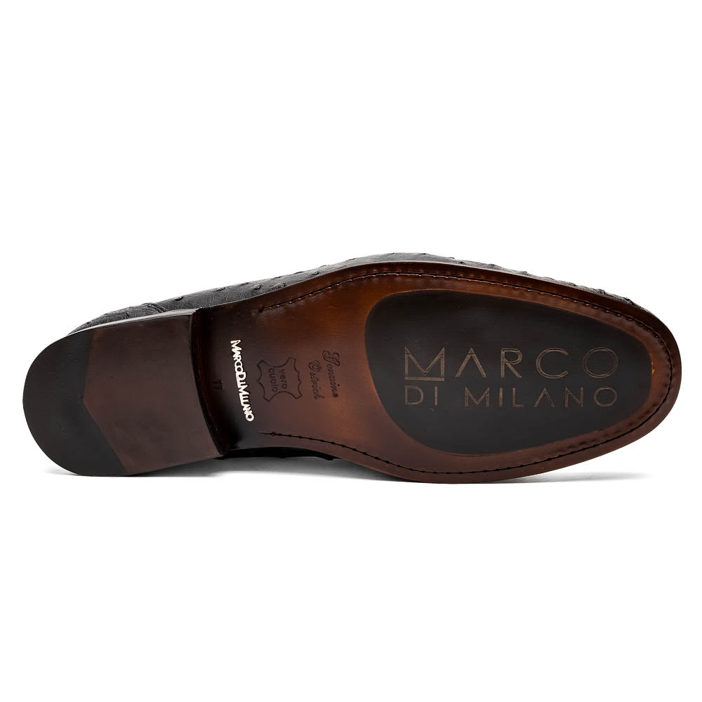 Marco Di Milano Ferrioni Black Ostrich Bit Loafers - Dudes Boutique