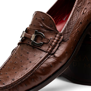 Marco Di Milano Ferrioni Kango Tabac Ostrich Bit Loafers - Dudes Boutique