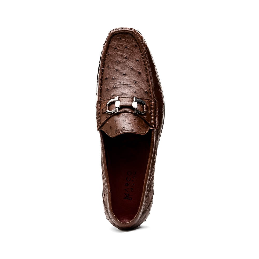 Marco Di Milano Ferrioni Kango Tabac Ostrich Bit Loafers - Dudes Boutique