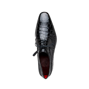 Marco Di Milano Fitipaldi Black Alligator Derby Dress Shoes - Dudes Boutique