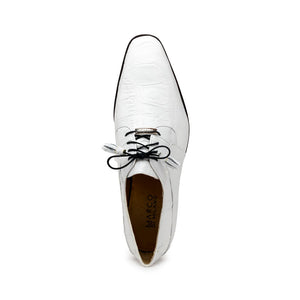 Marco Di Milano Fitipaldi White Alligator Derby Dress Shoes - Dudes Boutique