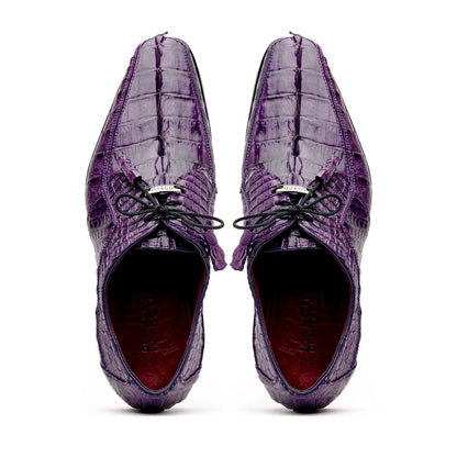 Marco Di Milano Cancun Purple Caiman Crocodile Tail Dress Shoes - Dudes Boutique