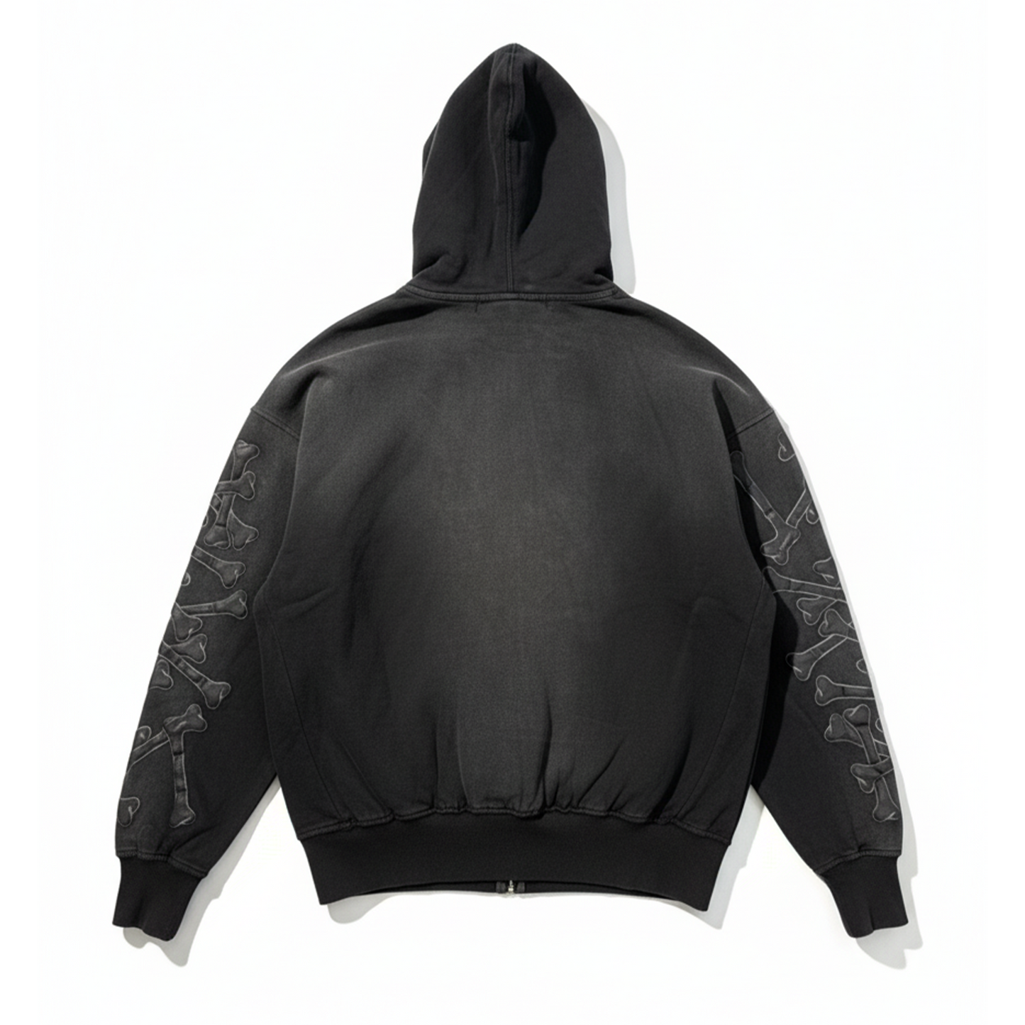 Hudson Black Colere Bones Studded Full Zip-Up Hoodie