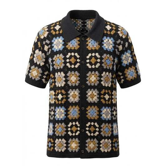 Lanzzino Black Breathable Knit Shirt