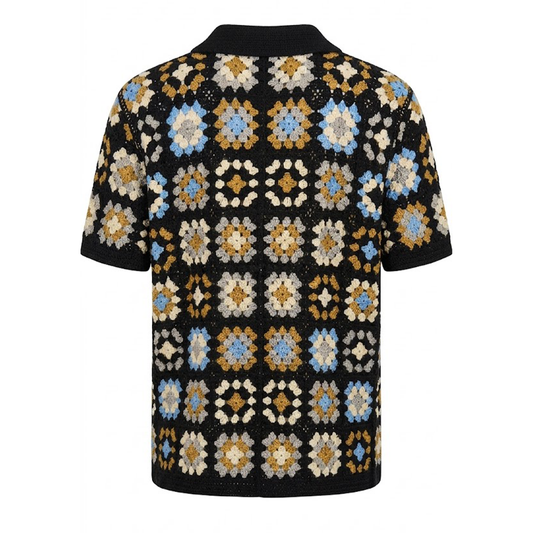 Lanzzino Black Breathable Knit Shirt