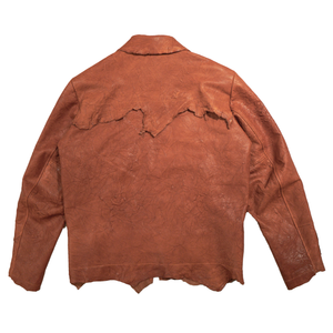 Kashani Cognac Raw Cut Hornback Alligator Jacket - Dudes Boutique