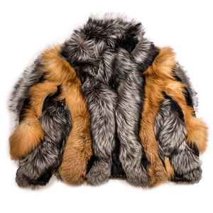 Kashani Men's Full Silver/Red Fox Fur Coat - Dudes Boutique