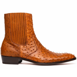 Marco Di Milano Giorgio Brandy Ostrich Quill Dress Boots - Dudes Boutique