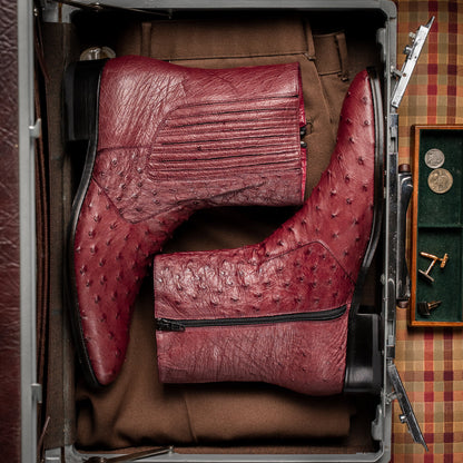Marco Di Milano Giorgio Wine Ostrich Quill Boot
