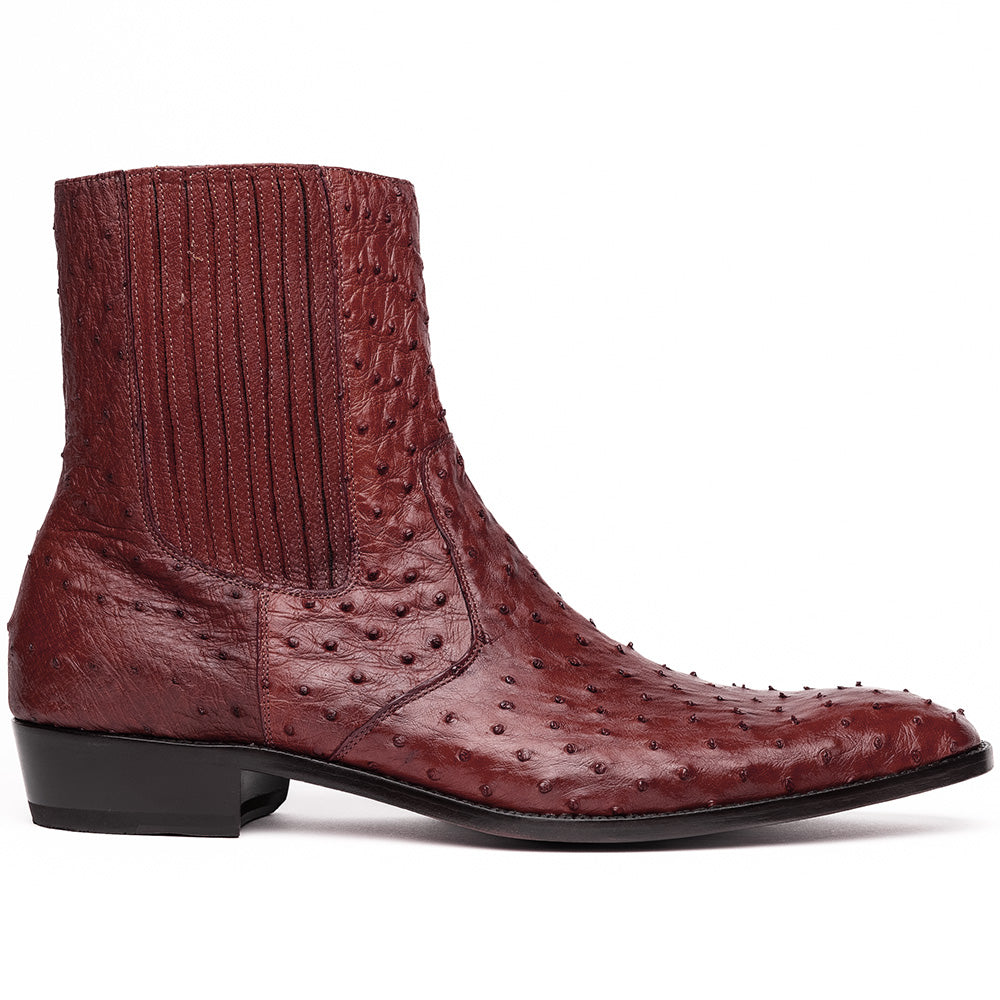 Marco Di Milano Giorgio Wine Ostrich Quill Boot