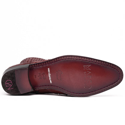Marco Di Milano Giorgio Wine Ostrich Quill Boot