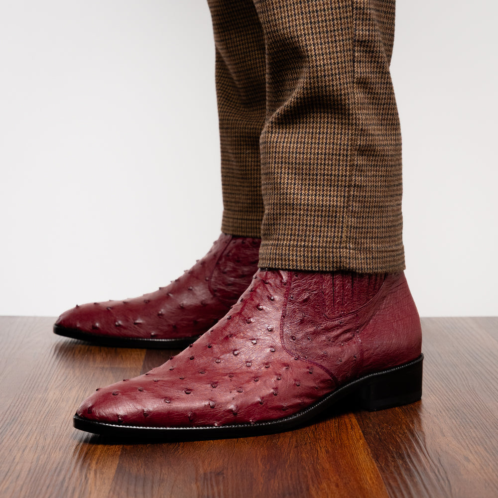Marco Di Milano Giorgio Wine Ostrich Quill Boot