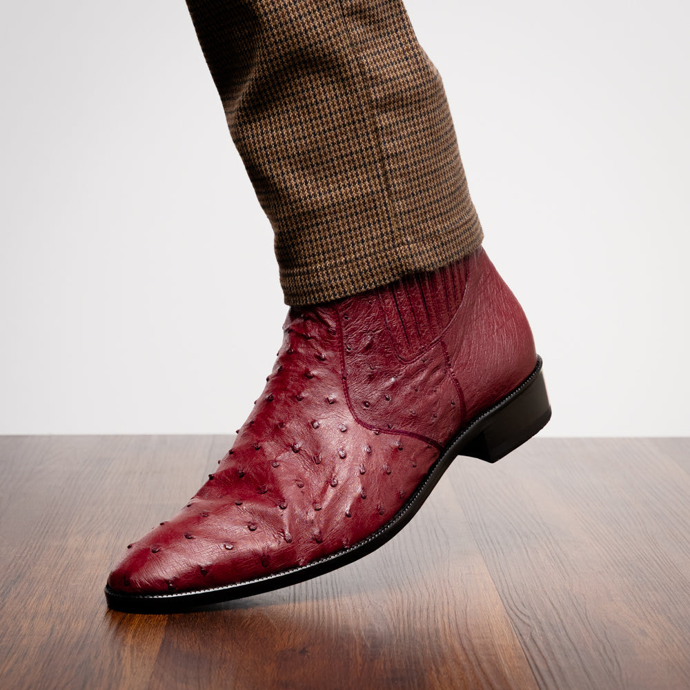 Marco Di Milano Giorgio Wine Ostrich Quill Boot