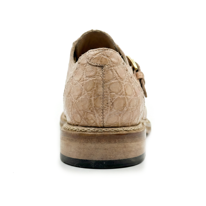 Mauri 1087/4 beige alligator cap toe derby