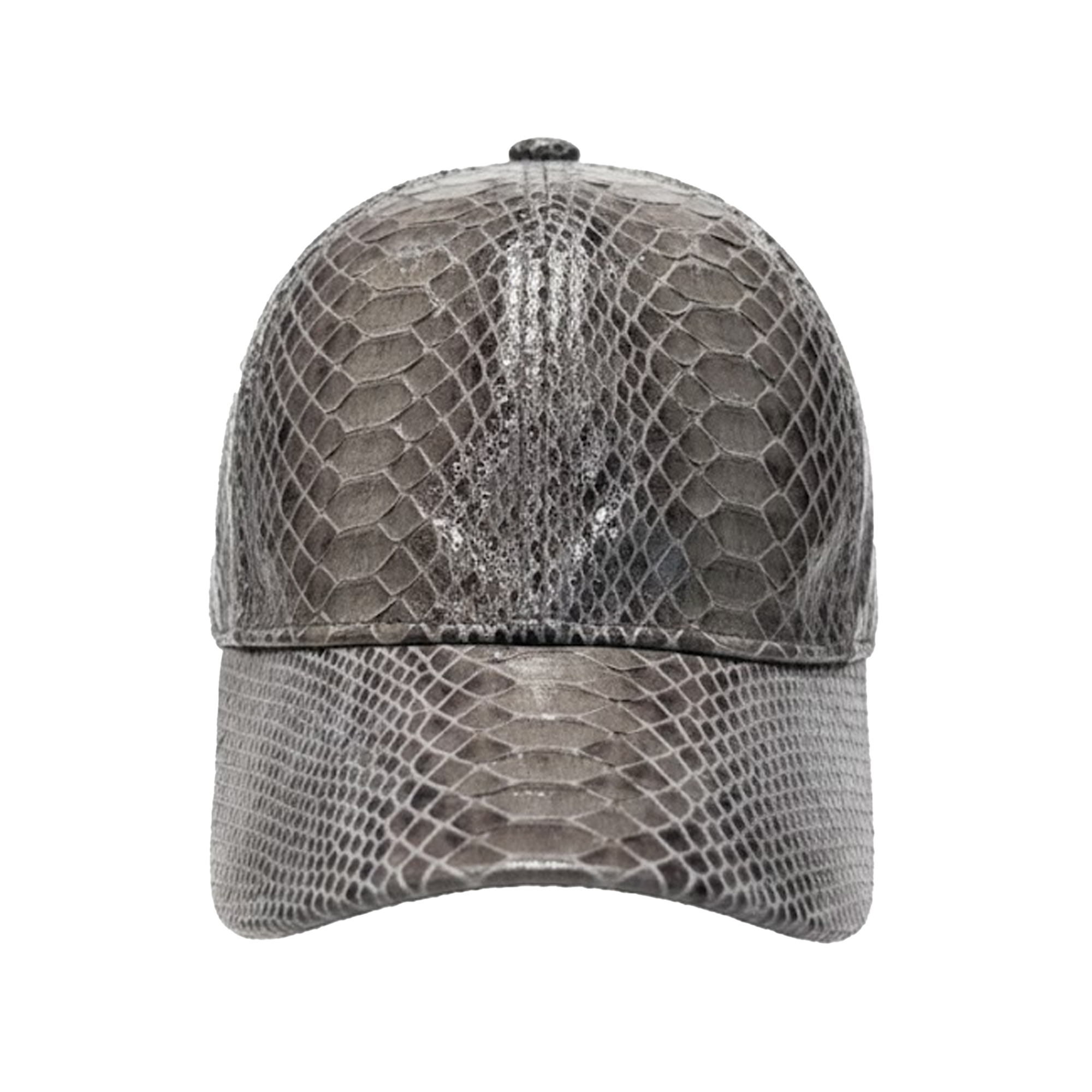 Kashani Gray Patent Leather Python Hat