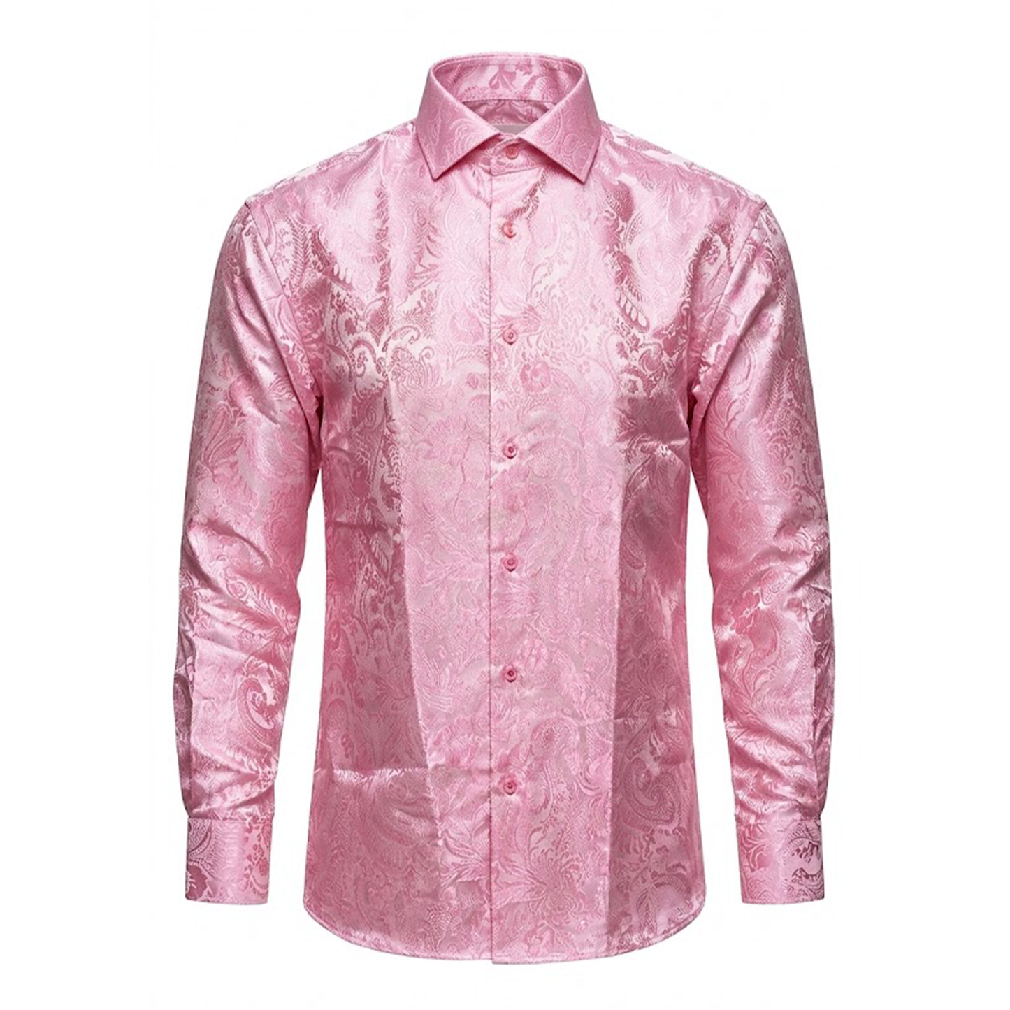 Leoni 469 Pink Paisley Button Up Shirt