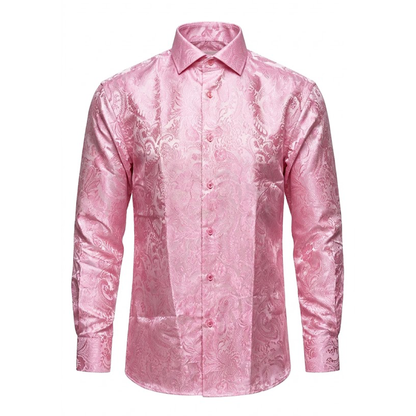 Leoni 469 Pink Paisley Button Up Shirt